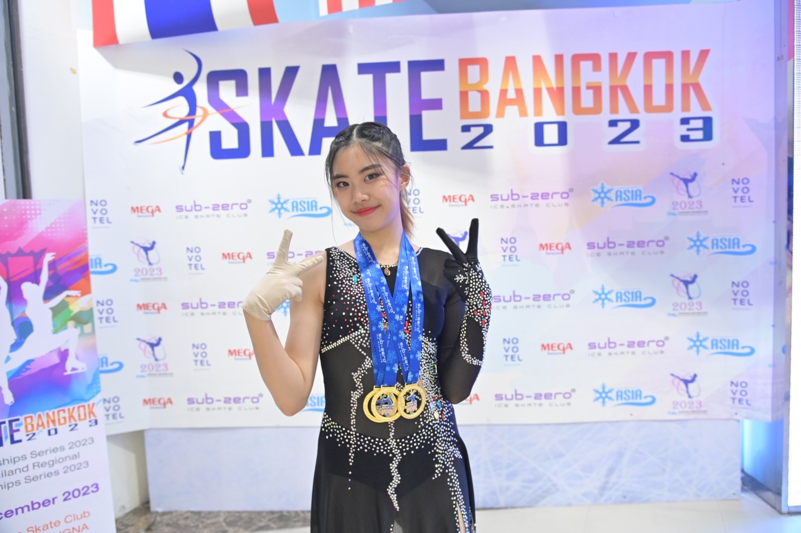 “น้องนานิ” แชมป์อีกแล้ว !  โชว์ลีลาสเก็ตน้ำแข็ง คว้า 3 เหรียญทอง  Skate Bangkok 2023